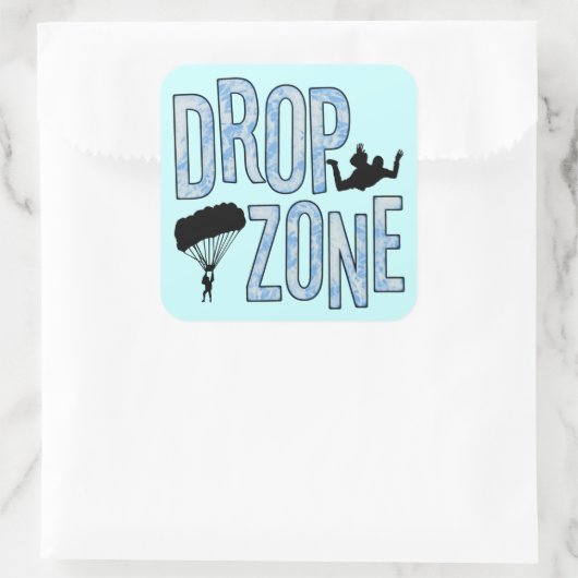 valzone vierkante sticker (Tas)