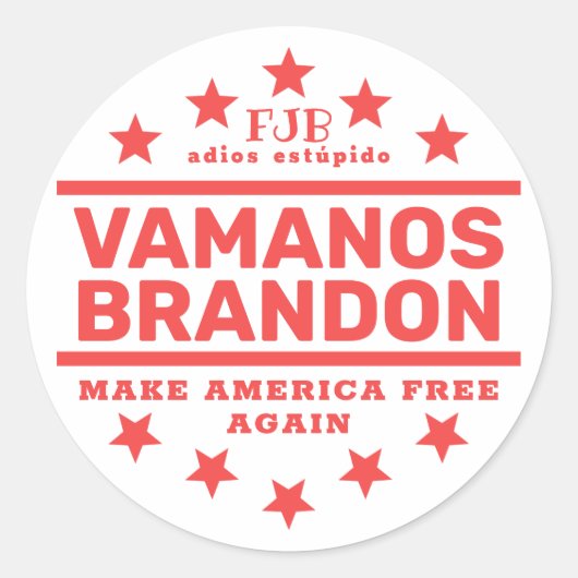 Vamanos Brandon II Classic Ronde Sticker (Voorkant)