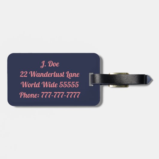 Vamos A La Playa Bagagelabel (Achterkant horizontaal)