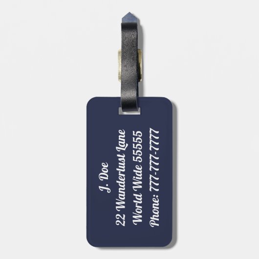 Vamos A La Playa Bagagelabel (Achterkant verticaal)