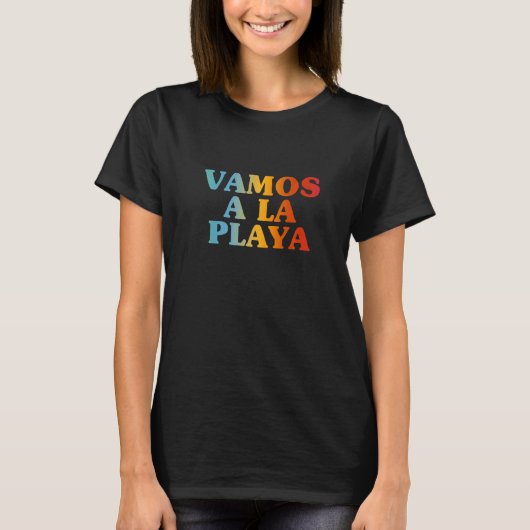 Vamos a la Playa gaat naar de homofoon van het str T-shirt (Voorkant)