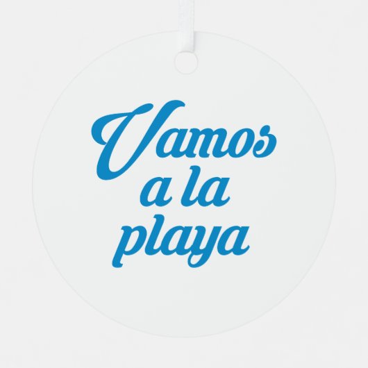 VAMOS A LA PLAYA METALEN ORNAMENT (Voorkant)
