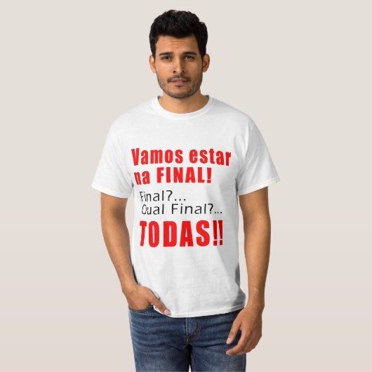 "Vamos estar na Final" T-shirt (Voorkant volledig)