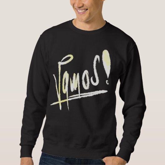 Vamos | handgeschreven graffiti-typografie trui (Voorkant)
