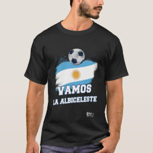 Vamos La Albiceleste Football Zwart T-shirt