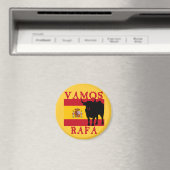 Vamos Rafa met vlag van Spanje Magneet (Insitu (Vaatwasser))