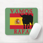 Vamos Rafa met vlag van Spanje Muismat (Met muis)