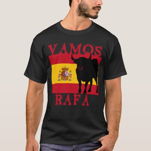 Vamos Rafa met vlag van Spanje T-shirt (Voorkant)