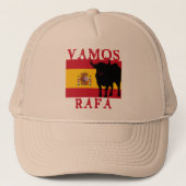 Vamos Rafa met vlag van Spanje Trucker Pet (Voorkant)