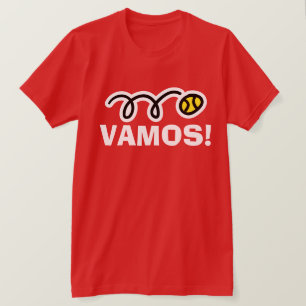 Vamos! Rood tennis t shirt voor mannen