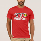 Vamos! Rood tennis t shirt voor mannen (Voorkant)
