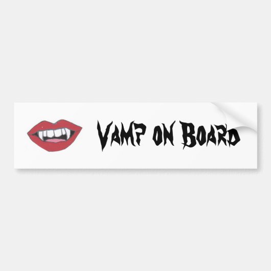 Vamp aan boord bumpersticker (Voorkant)