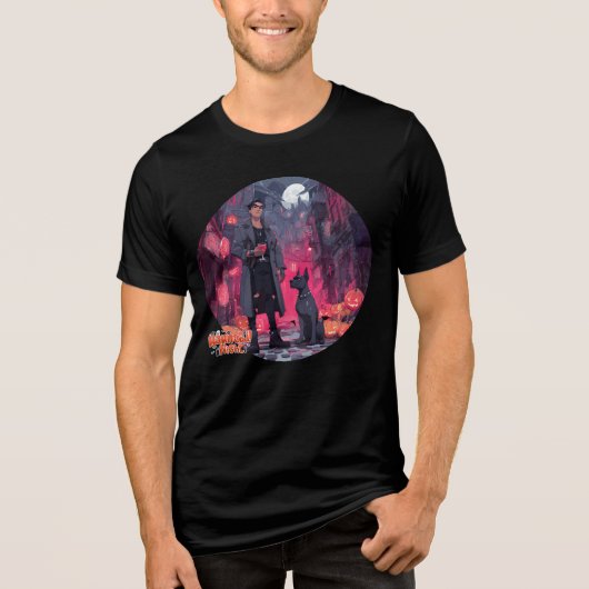 Vamp feest Halloween Tri-Blend Shirt (Voorkant)