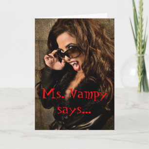 VAMP HET UIT! Wenskaart Kaart