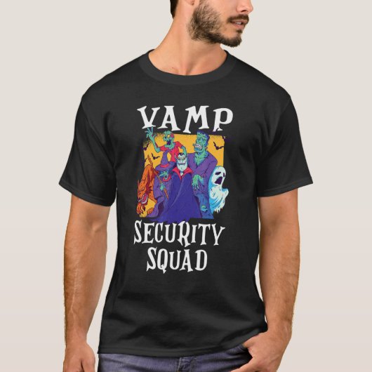 Vamp Security Squad   Easy Halloween Costume T-shirt (Voorkant)