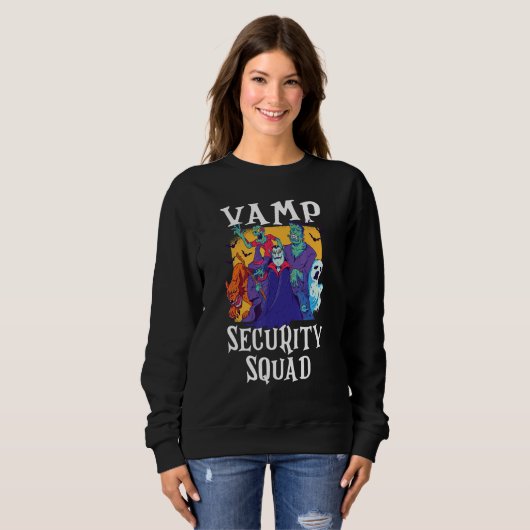 Vamp Security Squad   Easy Halloween Costume Trui (Voorkant volledig)