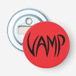 Vamp Text (Red/Black) versie Button Flesopener