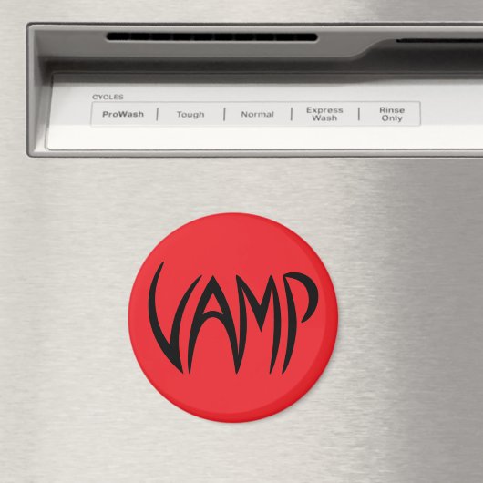 Vamp Text (Red/Black) versie Magneet (Insitu (Vaatwasser))