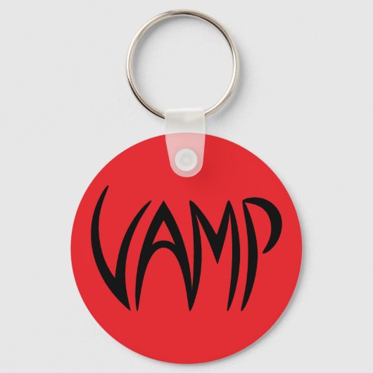 Vamp Text (Red/Black) versie Sleutelhanger (Voorkant)