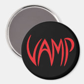 Vamp Text (zwart/rood) versie Magneet (Voorkant / Achterkant)