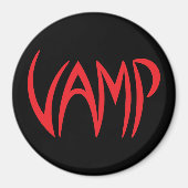 Vamp Text (zwart/rood) versie Magneet (Voorkant)