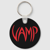 Vamp Text (zwart/rood) versie Sleutelhanger (Voorkant)