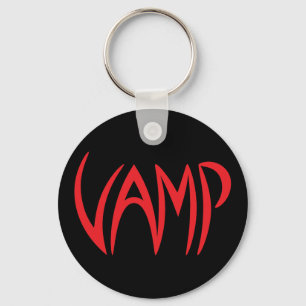 Vamp Text (zwart/rood) versie Sleutelhanger