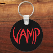 Vamp Text (zwart/rood) versie Sleutelhanger (Voorkant)