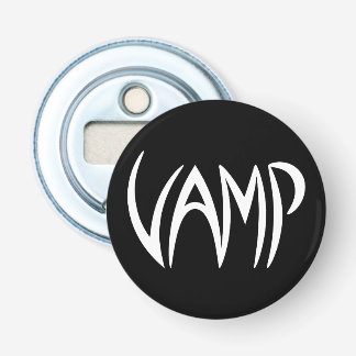 Vamp Text (zwart/wit) Versie Button Flesopener