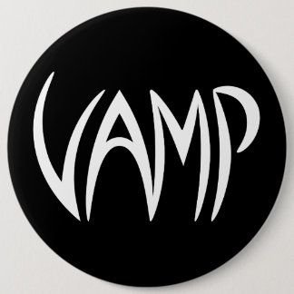 Vamp Text (zwart/wit) Versie Ronde Button 6,0 Cm