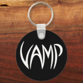 Vamp Text (zwart/wit) Versie Sleutelhanger (Voorkant)