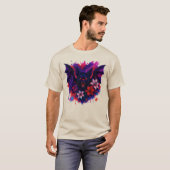 Vampier Bat Neon Halloween Art T-shirt (Voorkant volledig)