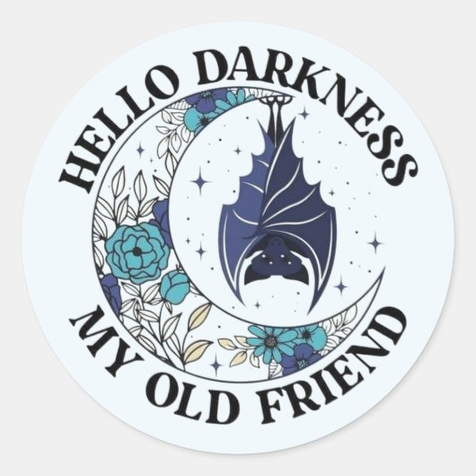 Vampier Bat Quarter Moon Stickers (Voorkant)