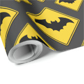 Vampier Bat Waarschuwing Halloween Cadeaupapier (Rol Hoek)