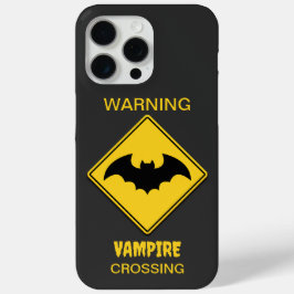 Vampier Bat Waarschuwing Halloween iPhone 15 Pro Max Hoesje