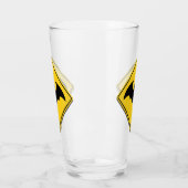 Vampier Bat Waarschuwing Halloween Glas (Links)