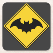 Vampier Bat Waarschuwing Halloween Kartonnen Onderzetters (Voorkant)