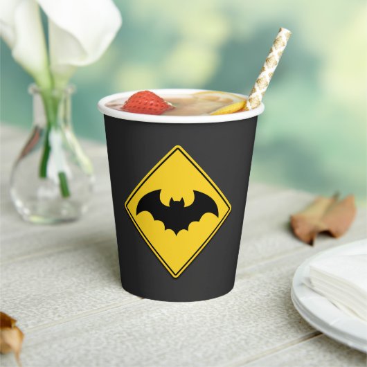 Vampier Bat Waarschuwing Halloween Papieren Bekers (Insitu)