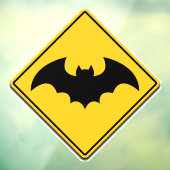 Vampier Bat Waarschuwing Halloween Raamsticker (Vel 3)