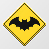 Vampier Bat Waarschuwing Halloween Raamsticker (Vel)