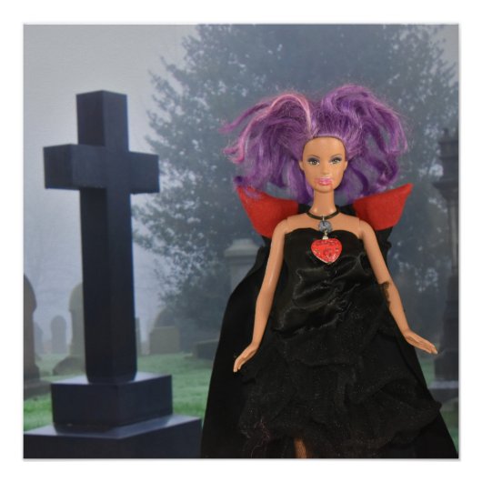 Vampier bezoekt begraafplaats perfect poster (Voorkant)