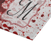 Vampier Bloed Druppelen Monogram Glassnijplank Snijplank (Hoek)