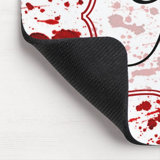 Vampier bloed druppelend monogram Initiaal Muismat (Hoek)