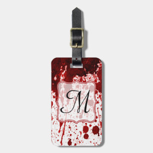 Vampier bloed druppelend zwembad monogram Bagagela Bagagelabel