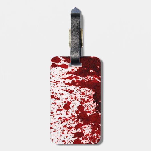 Vampier bloed druppelend zwembad monogram Bagagela Bagagelabel (Achterkant verticaal)