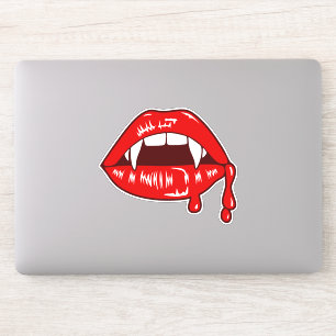 Vampier Bloed Lippen Rode Monster Fangs Sticker