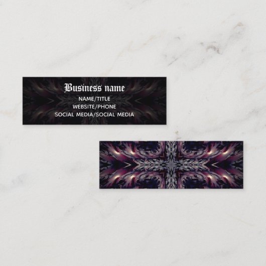 Vampier caleidoscoop Gotisch middeleeuws Mini Visitekaartje (Voorkant / Achterkant)