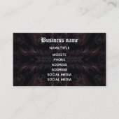 Vampier caleidoscoop gotisch visitekaartje (Voorkant)