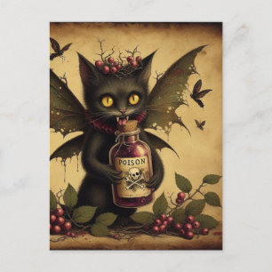 Vampier Cat Fairy Poison Bottle Briefkaart