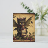 Vampier Cat Fairy Poison Bottle  Briefkaart (Staand voorkant)